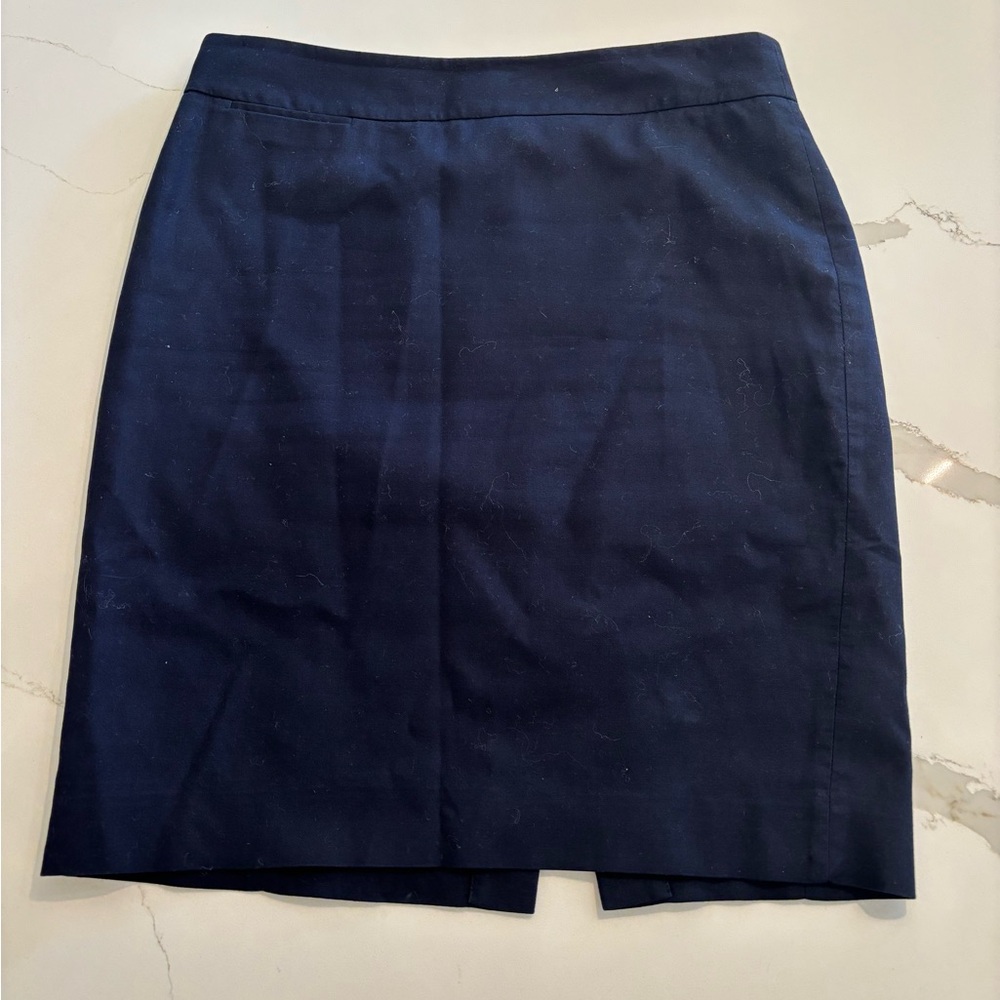 J. Crew Dark Blue Pencil Skirt